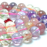 Mixed Amethyst Strawberry Quartz Gemstone Beads