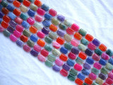 Rainbow Veins Agate Rectangle Beads 13*18mm
