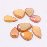 Rainbow Agates Druzy Geode Pendant Water Drop Stone Necklace