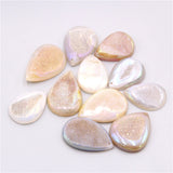 Rainbow Agates Druzy Geode Pendant Water Drop Stone Necklace