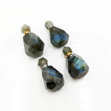 Natural Rainbow labradorite Bottle Pendant Gems Stone for Necklace
