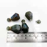 Natural Rainbow labradorite Bottle Pendant Gems Stone for Necklace