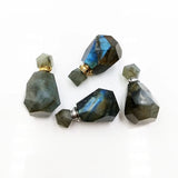 Natural Rainbow labradorite Bottle Pendant Gems Stone for Necklace