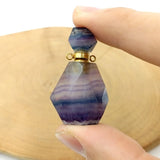 Natural Rainbow labradorite Bottle Pendant Gems Stone for Necklace