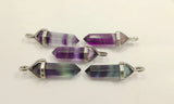 Natural Rainbow Purple Fluorite Gemstone Healing Point Pendant