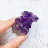 Raw Amethyst Geode Cluster Purple Crystal Quartz Stone Wand Point Energy Healing