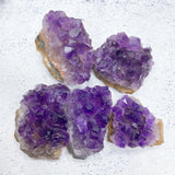 Raw Amethyst Geode Cluster Purple Crystal Quartz Stone Wand Point Energy Healing