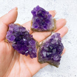 Raw Amethyst Geode Cluster Purple Crystal Quartz Stone Wand Point Energy Healing