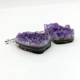 Raw Amethysts Geode Drusy Pendant Purple Crystal Druzy Charms
