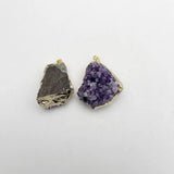 Raw Amethysts Quartz Purple Crystal Cluster Healing Stones Necklace Pendants