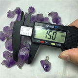 Raw Amethysts Rough Stone Pendant Geode Druzy Cluster Flower