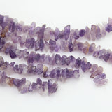 Raw Amethysts Tumbled Nugget Beads Center Drilled Chips