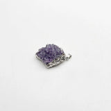 Amethyst Crystal Cluster Healing Necklace Pendants 3pc