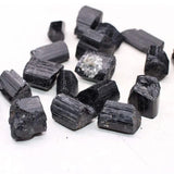 Raw Tourmaline Healing Crystal Pendant Necklace with Rope 20-35mm