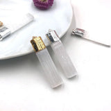 Raw Gypsum Stone Pendant Necklace Selenite Healing Crystal