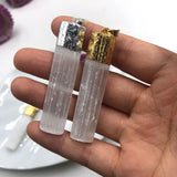 Raw Gypsum Stone Pendant Necklace Selenite Healing Crystal