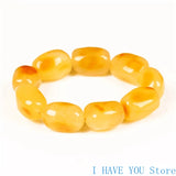 Raw Mineral Beeswax Amber Bracelet for Men and Women