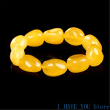 Raw Mineral Beeswax Amber Bracelet for Men and Women