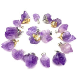 Amethyst Raw Ore Pendant Healthy Reiki Anti Fatigue Crystal Necklace
