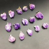 Amethyst Raw Ore Pendant Healthy Reiki Anti Fatigue Crystal Necklace