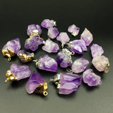 Amethyst Raw Ore Pendant Healthy Reiki Anti Fatigue Crystal Necklace