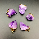 Amethyst Raw Ore Pendant Healthy Reiki Anti Fatigue Crystal Necklace