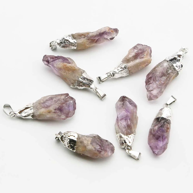 Amethyst Pendant Necklace Healing Charms Jewelry Gift