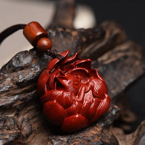 Raw Ore Cinnabar Pendant Nine Tail Fox Purple Sand Pendant Couple's Necklace