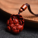 Raw Ore Cinnabar Pendant Nine Tail Fox Purple Sand Pendant Couple's Necklace