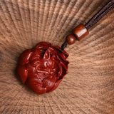Raw Ore Cinnabar Pendant Nine Tail Fox Purple Sand Pendant Couple's Necklace