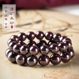Natural Raw Ore Cinnabar Bracelet Birth Year Charm Buddha Beads Lucky Bracelet