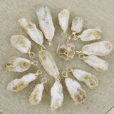 Raw Ore Amethysts Necklace Pendants Women Charms Making Jewelry