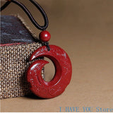 Raw Vermilion Pendant, Male and Female Life Year Pendant