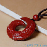 Raw Vermilion Pendant, Male and Female Life Year Pendant