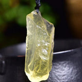 Raw Yellow Quartz Crystal Rough Stone Healing Citrine Pendant