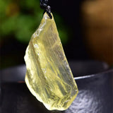 Raw Yellow Quartz Crystal Rough Stone Healing Citrine Pendant
