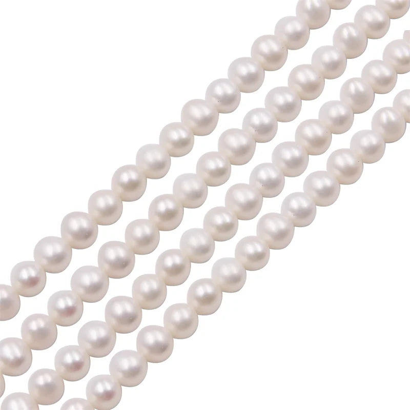 Fresh Water Pearl Round Beads 5-13mm for Jewelry Making