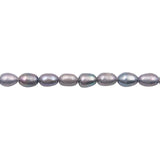 Grey Pearl Beads Plated Oval 3-5mm for Jewelry Making