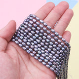 Grey Pearl Beads Plated Oval 3-5mm for Jewelry Making