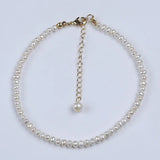 Real Freshwater Pearl Chain Anklets for Women Pearl Ankle Bracelet