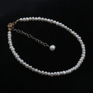 Real Freshwater Pearl Chain Anklets for Women Pearl Ankle Bracelet