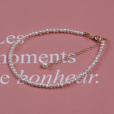 Real Freshwater Pearl Chain Anklets for Women Pearl Ankle Bracelet