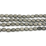 Real Stone Pyrite Oval Beads 8x10/10x14mm for Jewelry Making