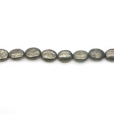 Real Stone Pyrite Oval Beads 8x10/10x14mm for Jewelry Making
