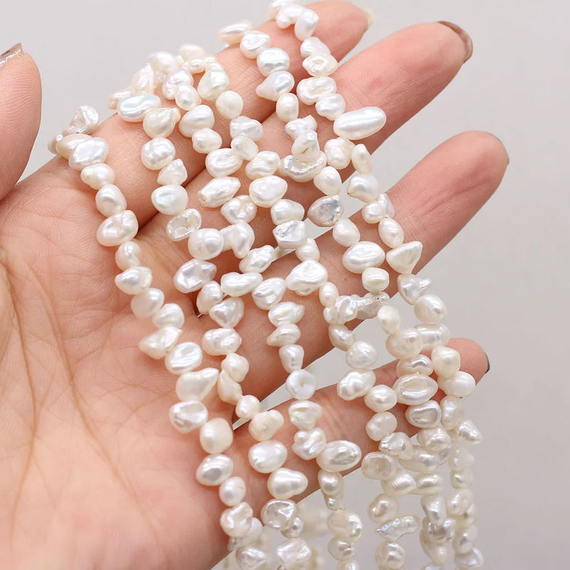 5-6mm Irregular Keshi Freshwater Pearl Beads 14''