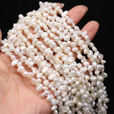 5-6mm Irregular Keshi Freshwater Pearl Beads 14''