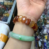 Natural Red Agate 10x14mm Gemstone Bracelet for Women and Men