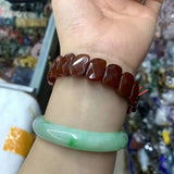 Natural Red Agate 10x14mm Gemstone Bracelet for Women and Men