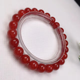Red Agate 8mm Bead Bracelet Unisex Jewelry