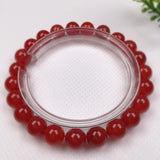 Red Agate 8mm Bead Bracelet Unisex Jewelry